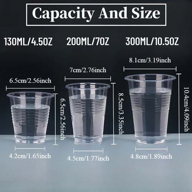 50/100PCS Disposable Clear Plastic Cups 2