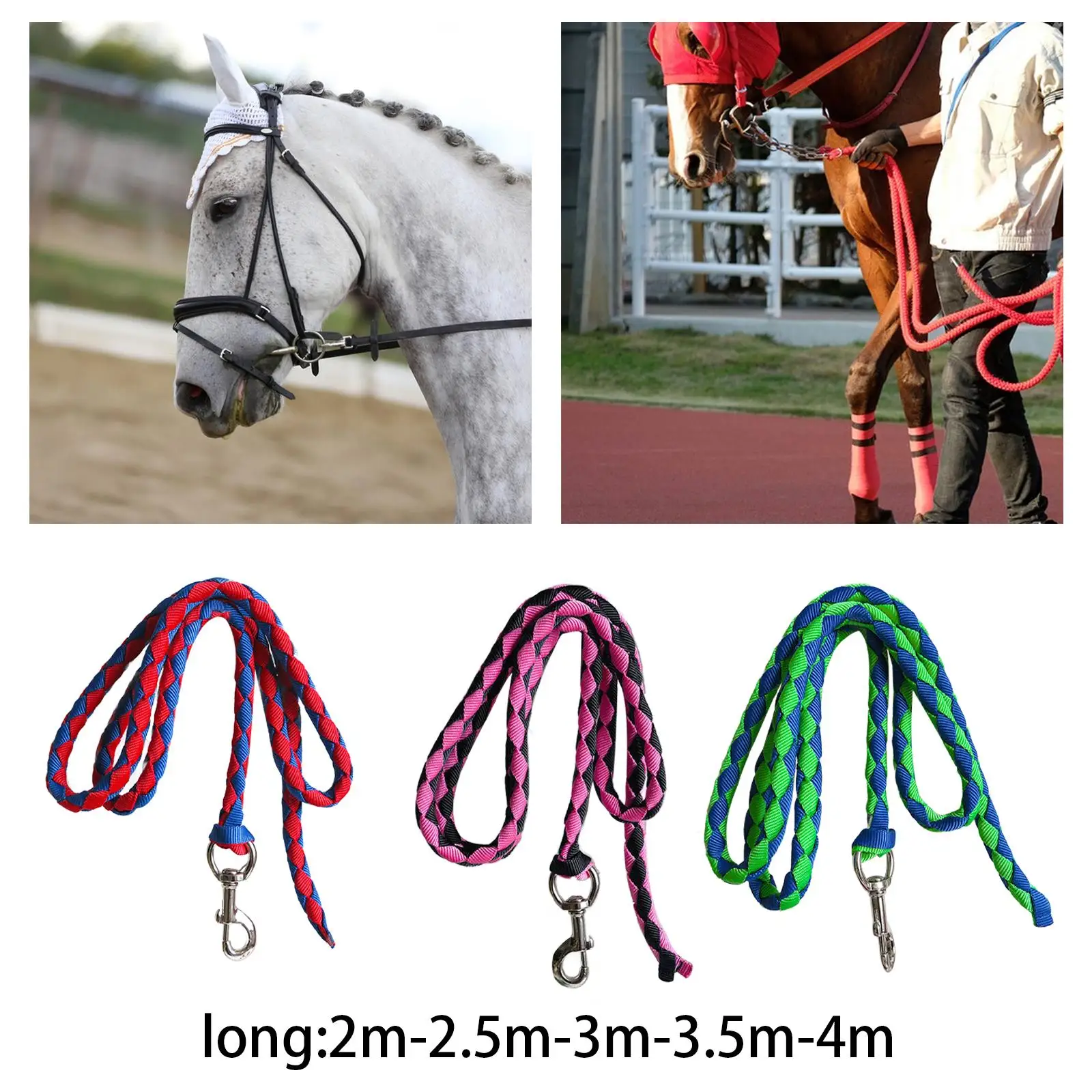 Horse Lead Rope Sturdy Halter Rope for Leading Training Horse, Dog, or Sheep