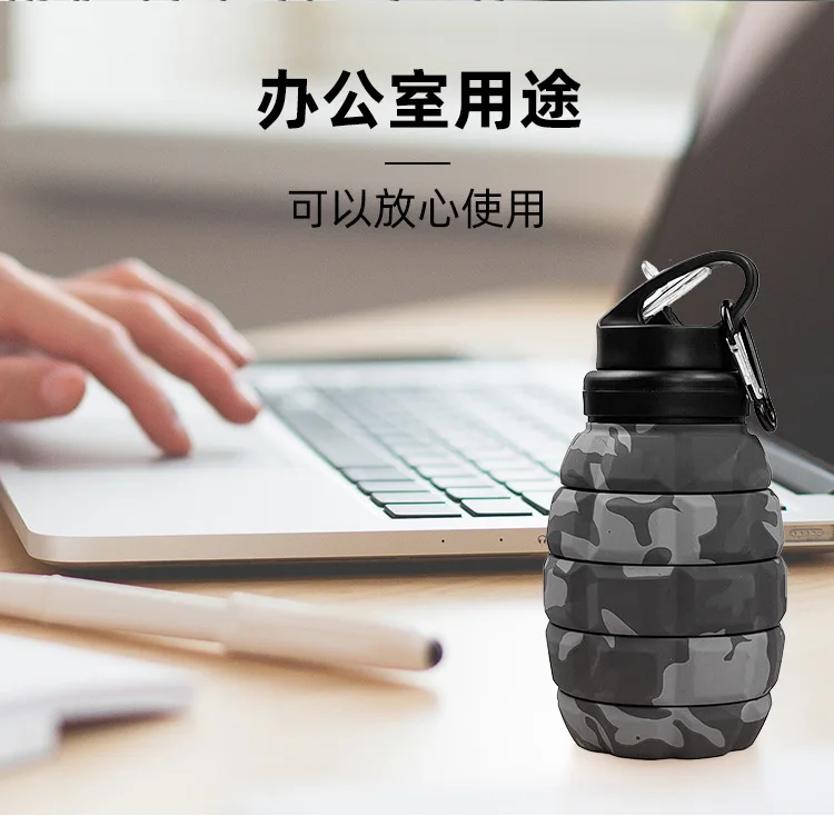 Collapsible Drinking Bottle Grenade 580ml, Bpa-free, Leak-proof Water  Bottle, Made Of Silicone, Food-safe, Sports Bottle For Bicycles, Sports,  Festiva