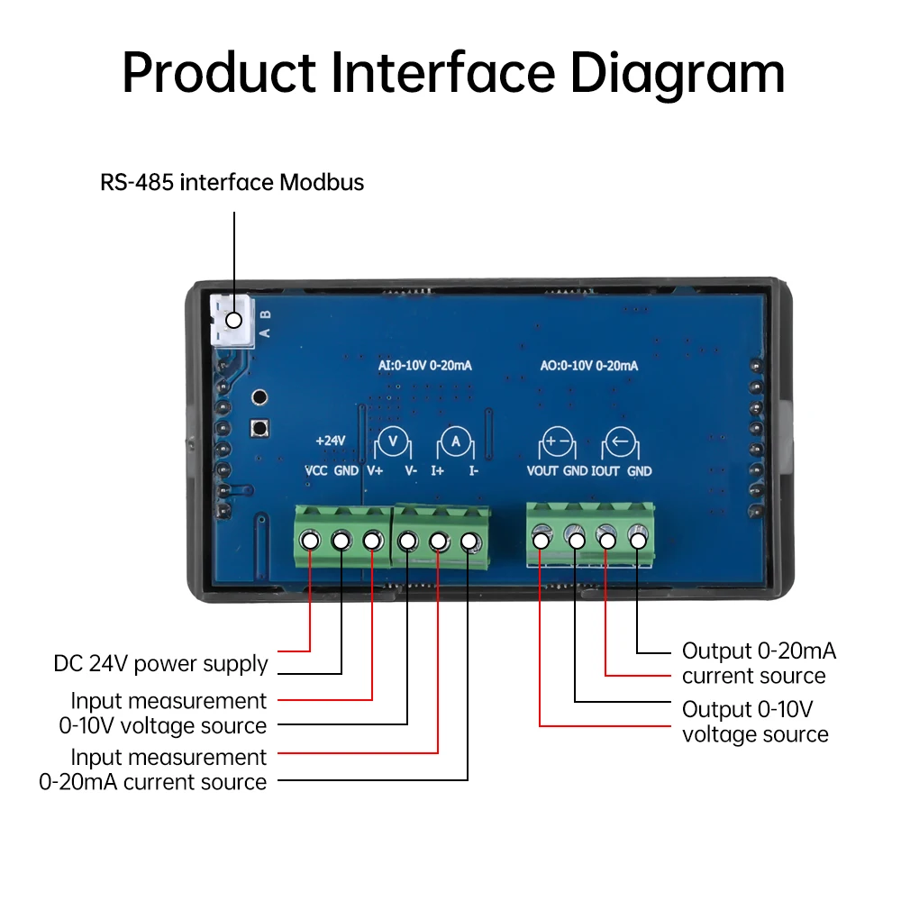 DC 0/2-10V 0/4-20mA Digital Signal Generator Current Source Analog Input/Output High Precision Measurement Frequency Generator 4