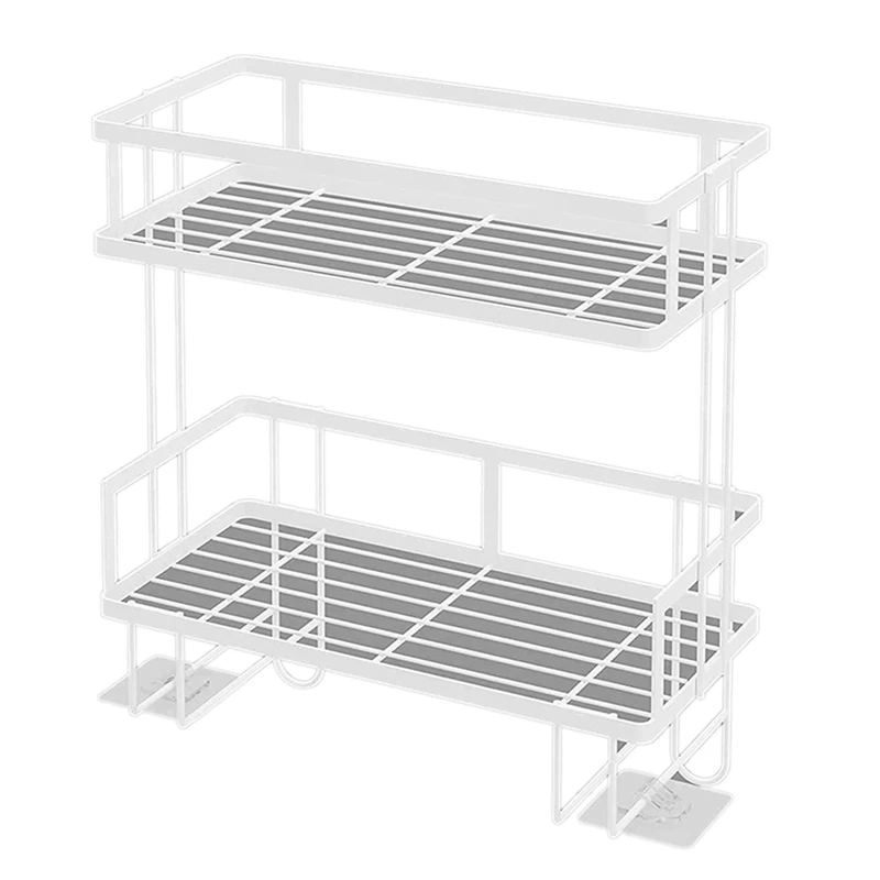 

Новая Полка для хранения туалетной бумаги, 2-уровневый металлический органайзер для ванной комнаты, держатель для туалетной бумаги, без сверления