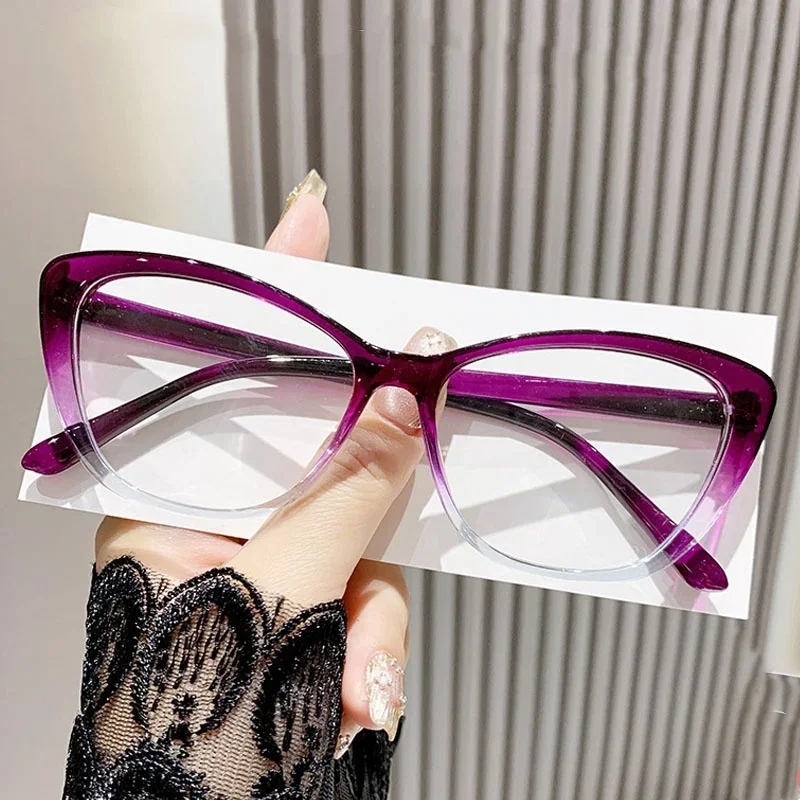 Women's New Style Finished Myopia Glasses Unisex Anti-blue Light Minus Diopter Eyewear Fashion Near Sight Eyeglasses 0-3.5-4.0 2