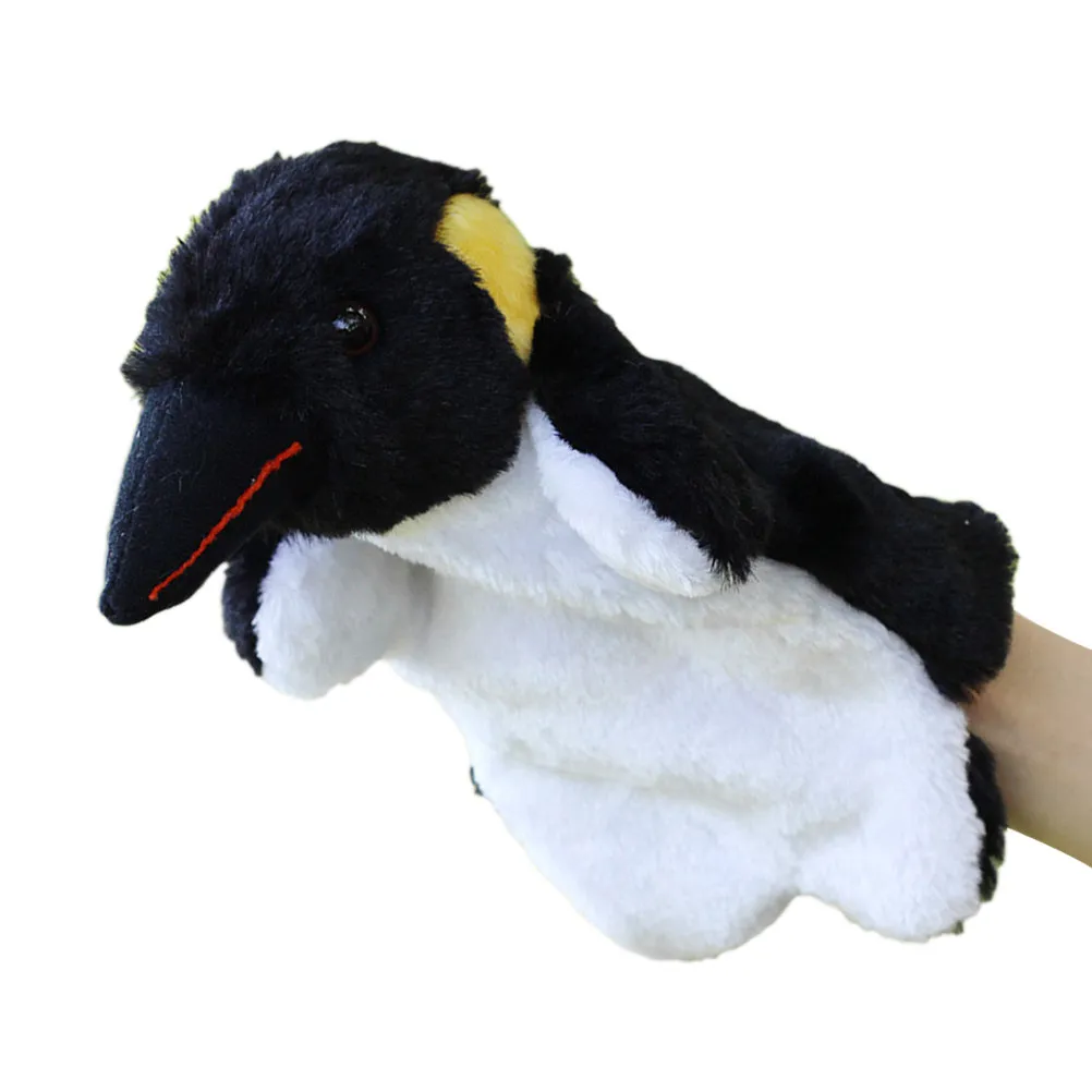 1Pcs 소프트 터치 펭귄 손 인형 요정 연극 어린이집 일요일 학교 활동에 이상적 미세 운동 능력 개발