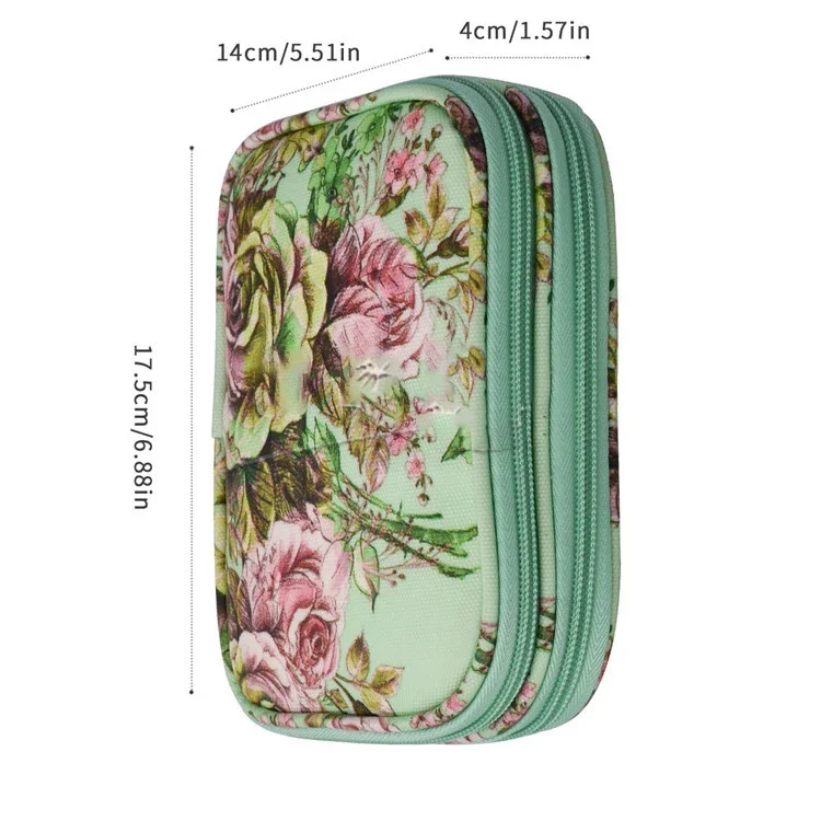 Crochet Hooks Storage Bag Knitting Kit Case Waterproof Organizer Bag For Crochet Needles Scissors Ruler Sewing Kit