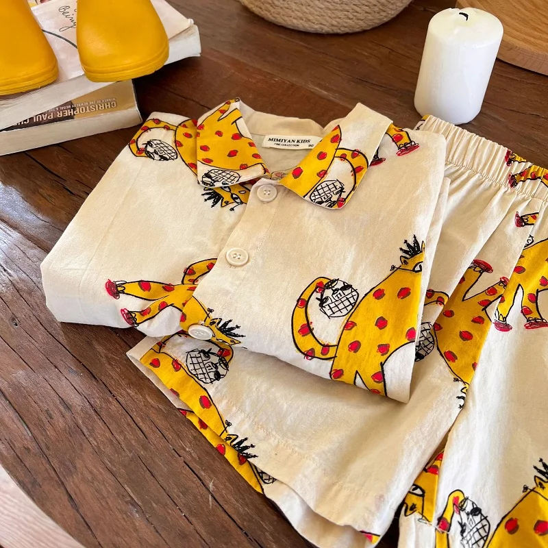 newborn baby clothing set Children's polo shirt boys baby clothes summer lapel short-sleeved T-shirt girls clothes shorts solid color cotton two-piece set baby shirt clothing set