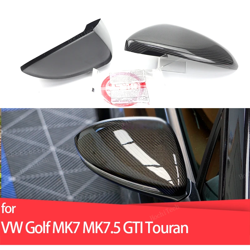 

Real Carbon Fiber Side Mirror cover shell cap sticker for Volkswagen VW Golf 7 MK7 MK7.5 GTI R GTE GTD 13-20 Add On