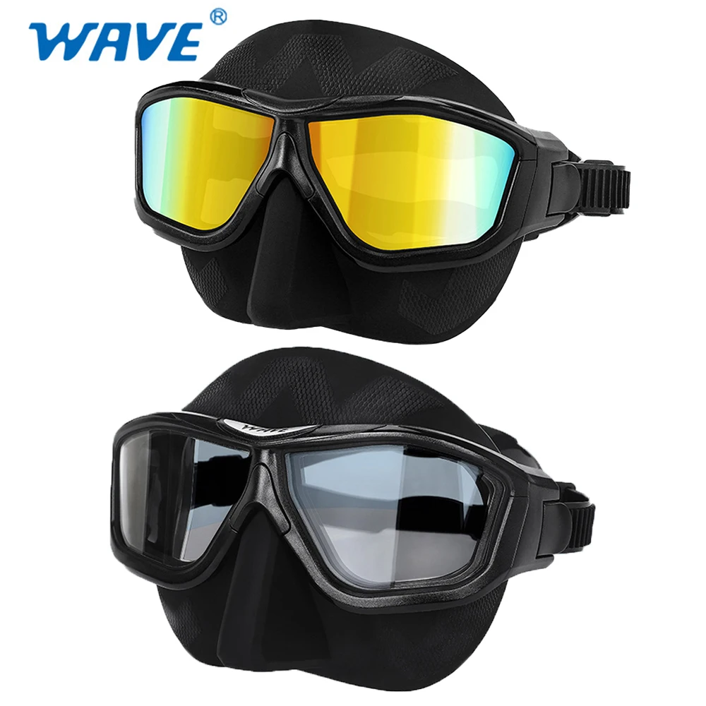 

Профессиональная противотуманная HD маска с большой оправой, модная маска для дайвинга, оборудование для подводного плавания, очки для дайвинга на все лицо с большой оправой