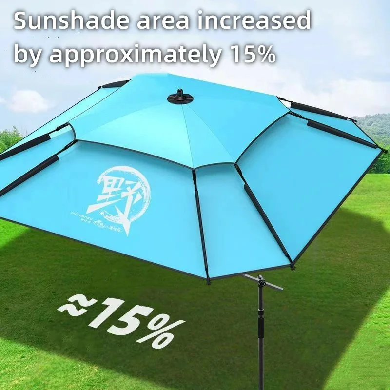 New Version Fishing Umbrella Upgraded Innovatively Octagonal Parasol Outdoor Sun-proof Beach Umbrella Camping Large Parasol fold parasol