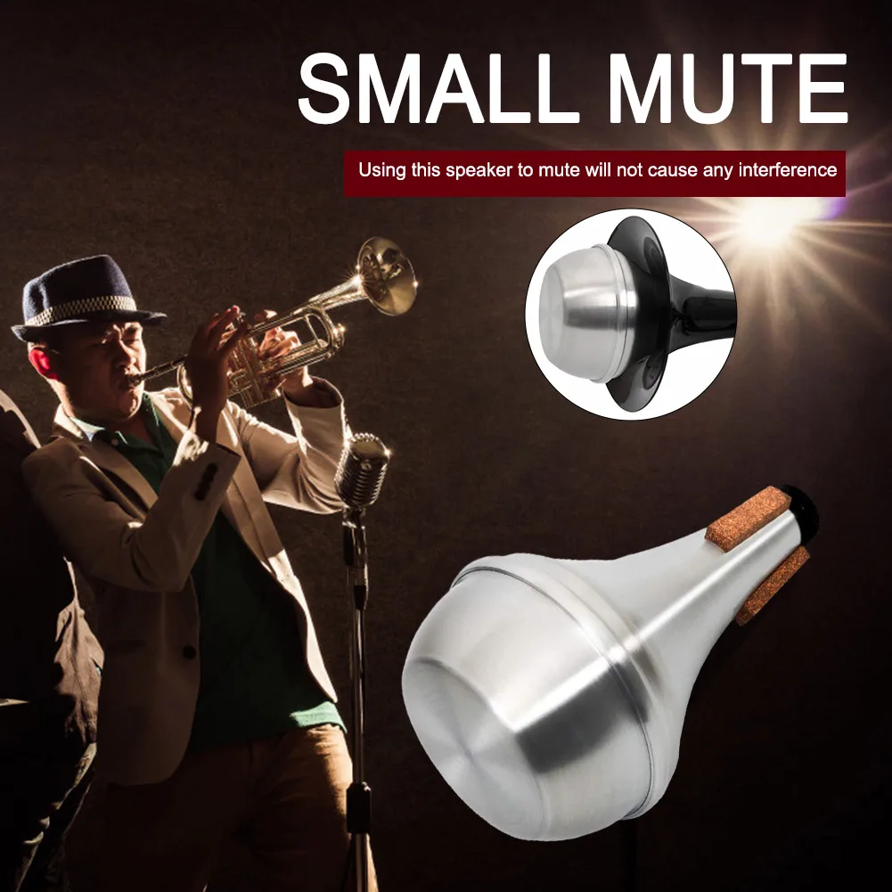 Trumpet Silencer with Cork Reduces Volume By 60-70Percent Lightweight Trumpet Mute for Stage Performance and Practice Purpose