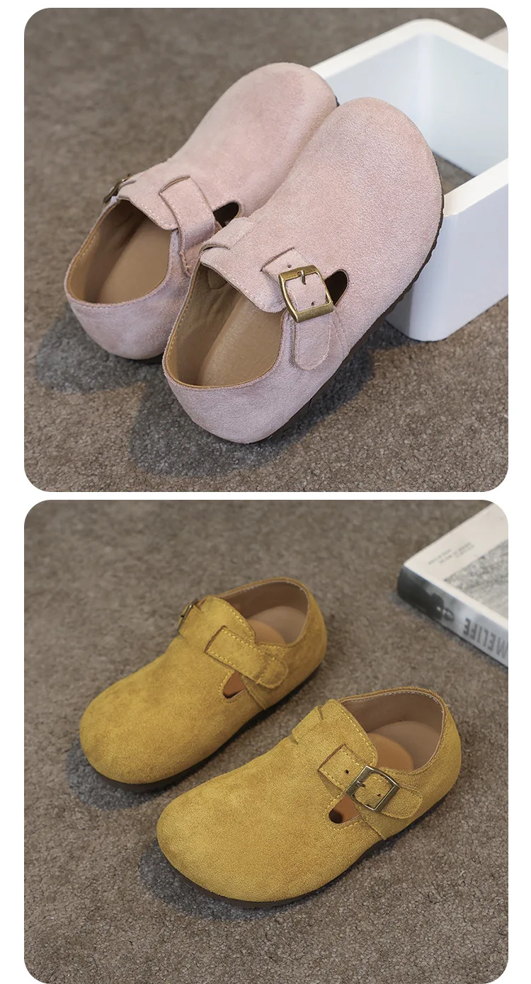 Kinder-Flachschuhe aus Wildleder für den Frühling Rutschfeste Weiche Sohle 2026 Brandneue Jungen- und Mädchen-Lederschuhe Retro Trendig – Detail 13