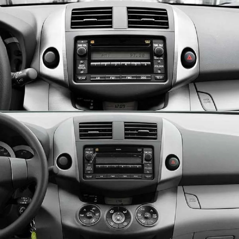 

1Pair Car Center Instrument Cluster Finish Panel Trim 55412-42060 55413-42070 For Toyota RAV4 2006 2006-2012 Dash Frame