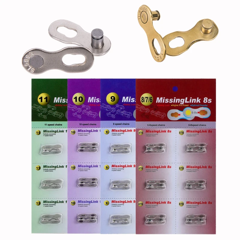 6 Pairs Mtb Chain Quick Link Power 12V 11V 10V 9V 8V Bicycle Chain Guide Lock 6 7 8 9 10 11 12 Speed Squeeze Cycling