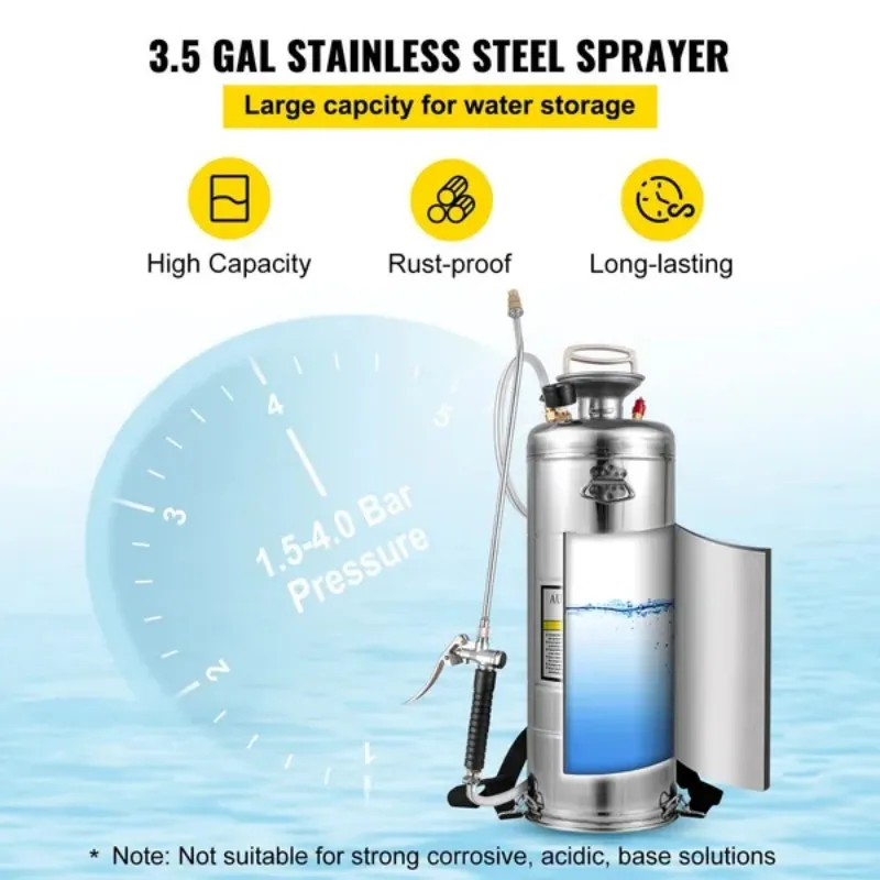 stainless steel hydroseeding sprayer 3.5gal set