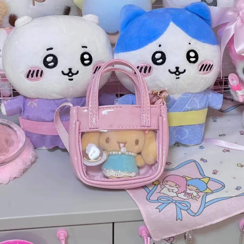 Shoulder Bags Transparent Kawaii Doll Mini Pink Y2k Lolita Ita Crossbody Bags PU Leather