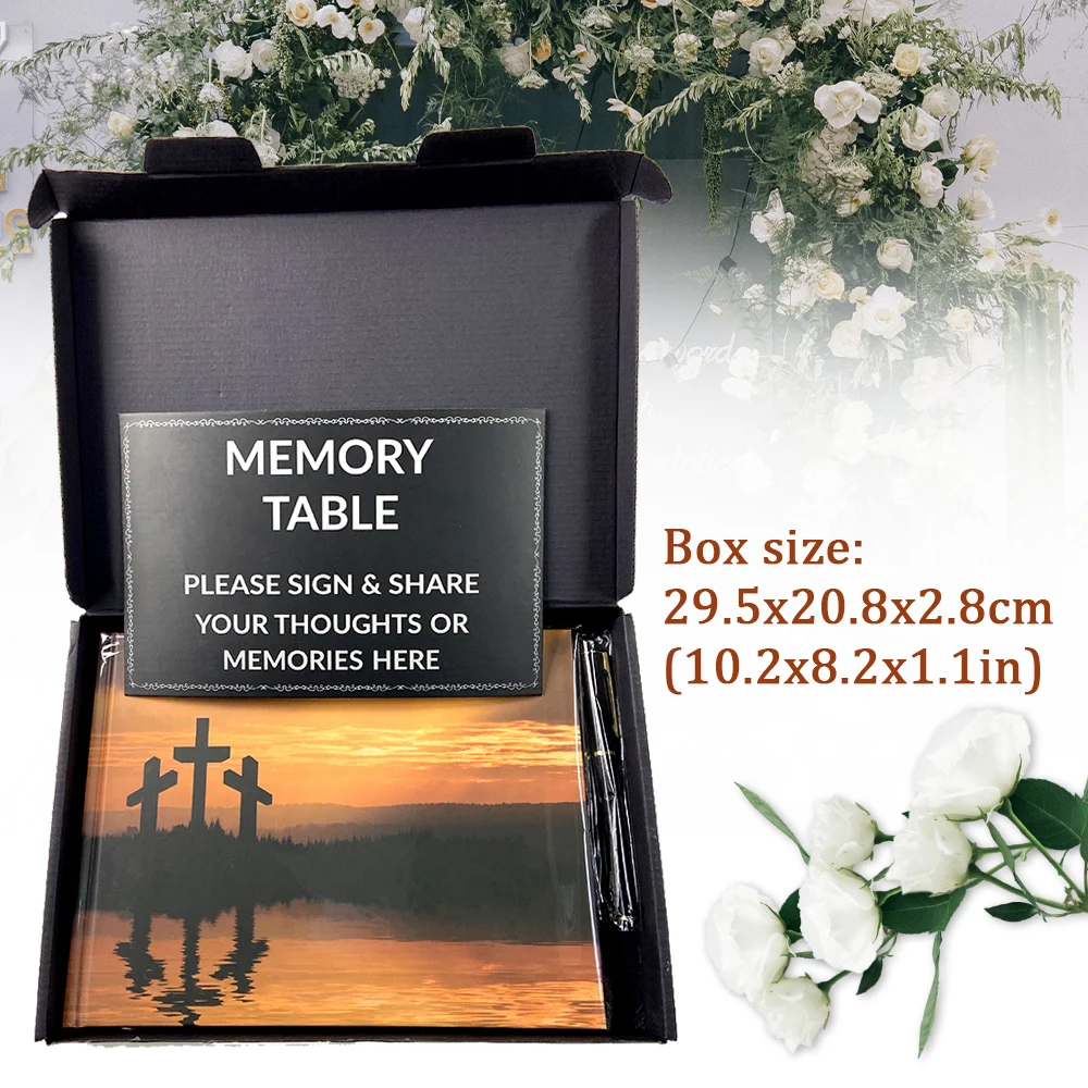 Funeral Sign In Guest Book Signature Funeral Reception Message Book Celebration of Life Keepsake Anniversary Memorial Service