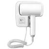 Professional Hotel Hair Dryer Wall-mounted Powerful Strong Wind Bathroom Toilet Household Blow Dryer Punching with 3M Glue 1