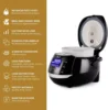 Yum Asia Rice Cooker with Ceramic Bowl and Advanced Fuzzy Logic (8 Cup, 1.5 Litre) 6 Rice Cook Functions, 6 Multicook Fun 3