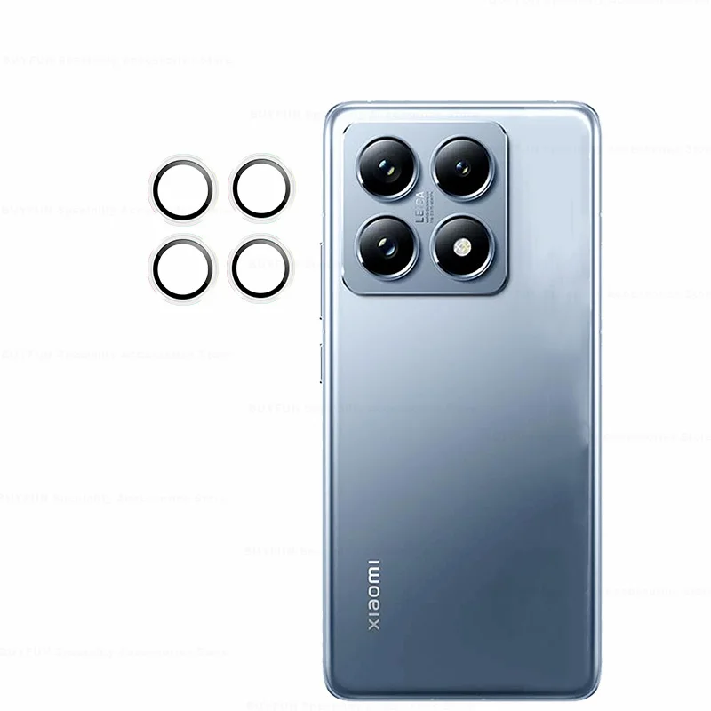 Premium 3D Tempered Glass Camera Protector with Metal Ring