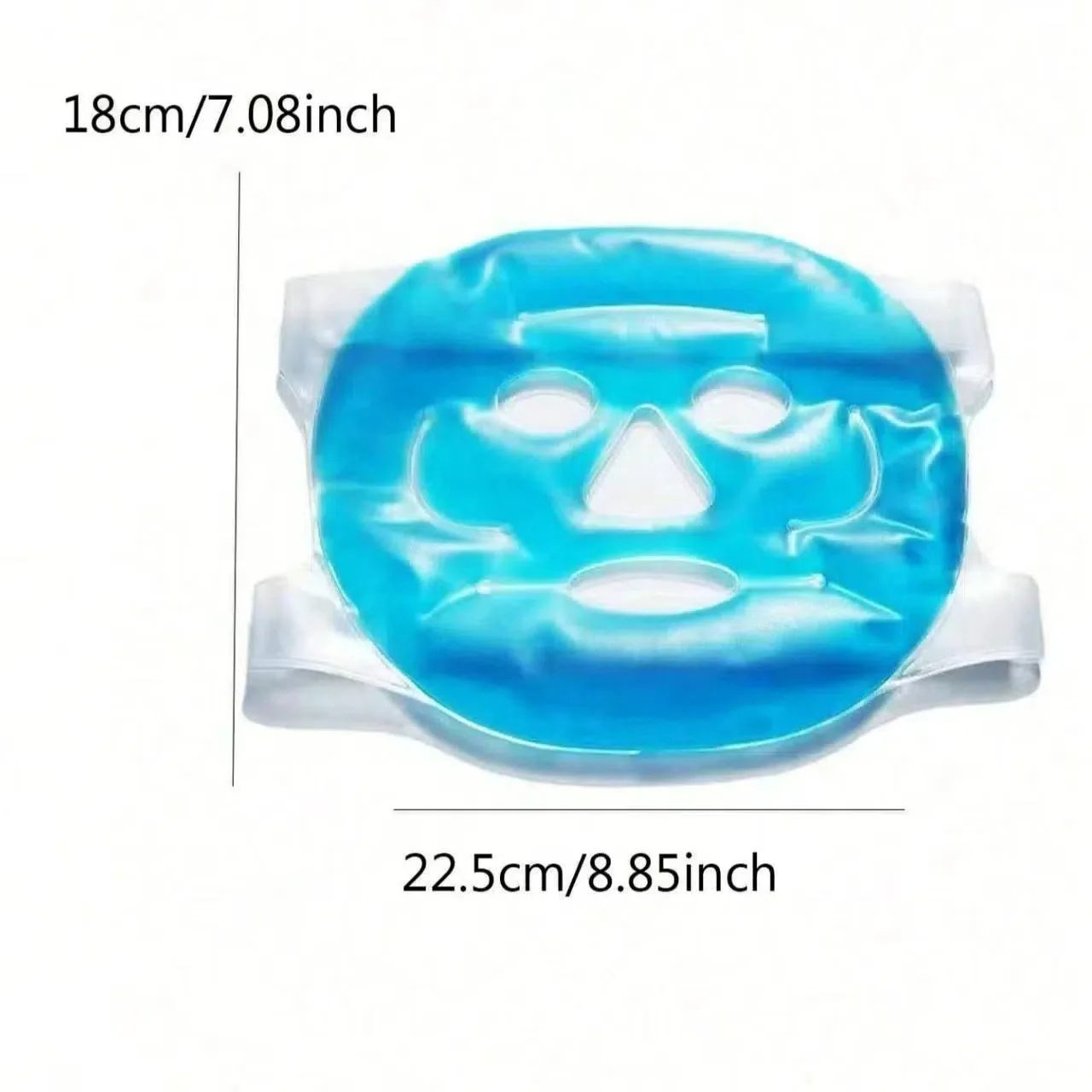 Hot & Cold Gel Face Mask Adjustable Straps Reusable for Stress Relief Reducing Puffiness and Relaxation Full Coverage Skin Care