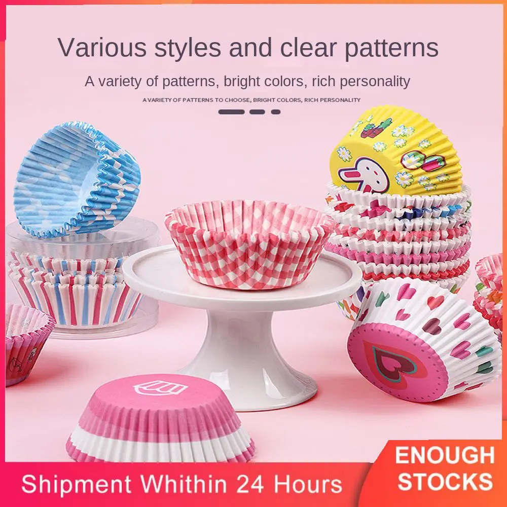 100pcs Muffin Cupcake Liners Food Grade Greaseproof Paper Cupcake