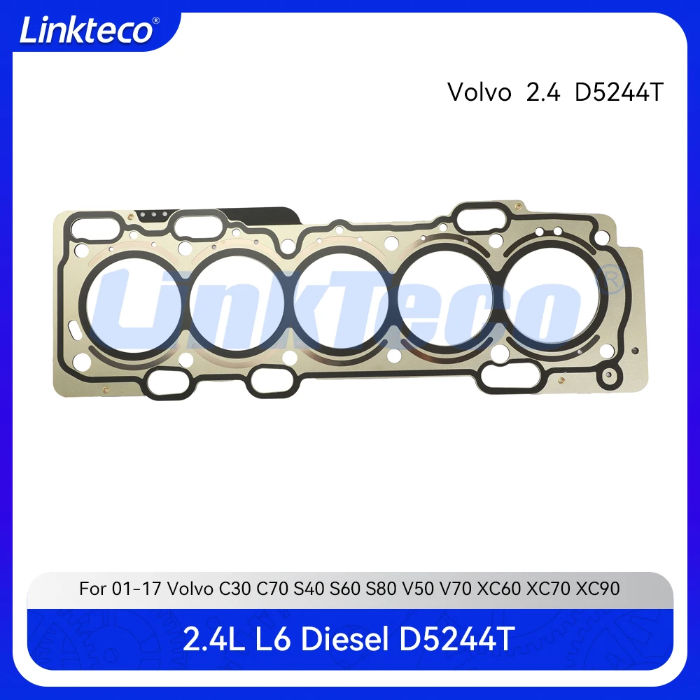 Engine Part Cylinder Head Gasket Fit 2.4 T L L6 GAS D5244T For 01-17 Volvo C30 C70 S40 S60 S80 V50 V70 XC60 XC70 XC90 2.4T 2.4L