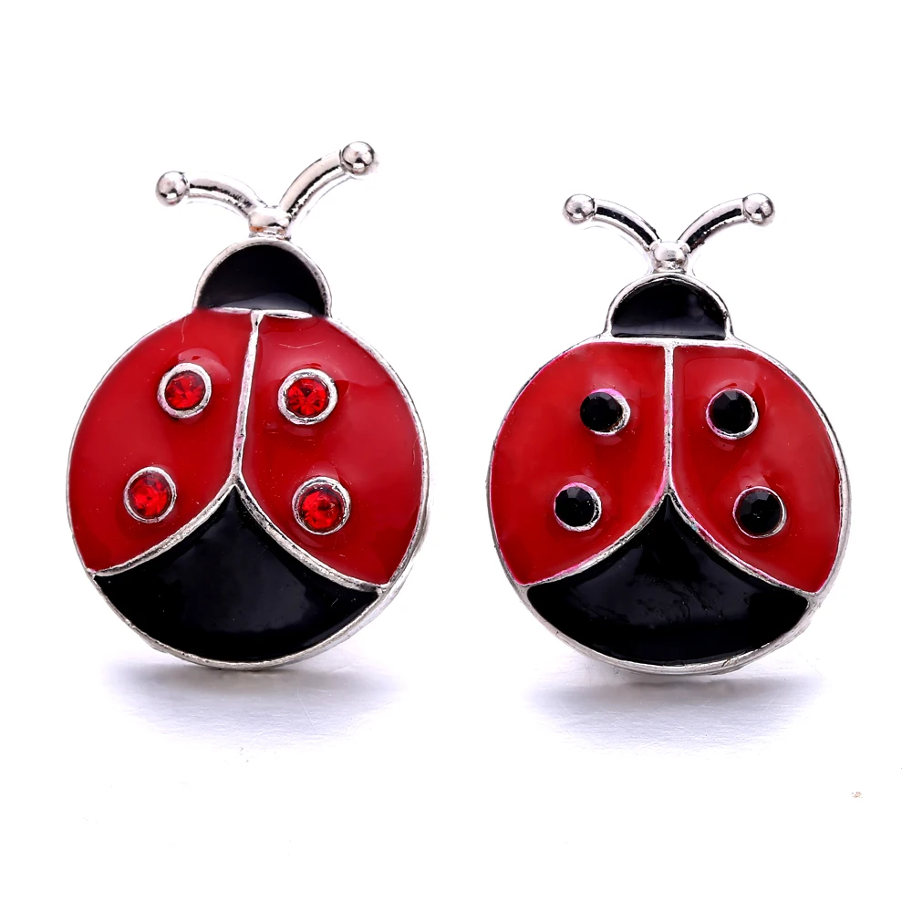 20pcs  Vintage Metal Beetle 18mm Snap Buttons Fit DIY Snaps Bracelet Necklace Jewelry