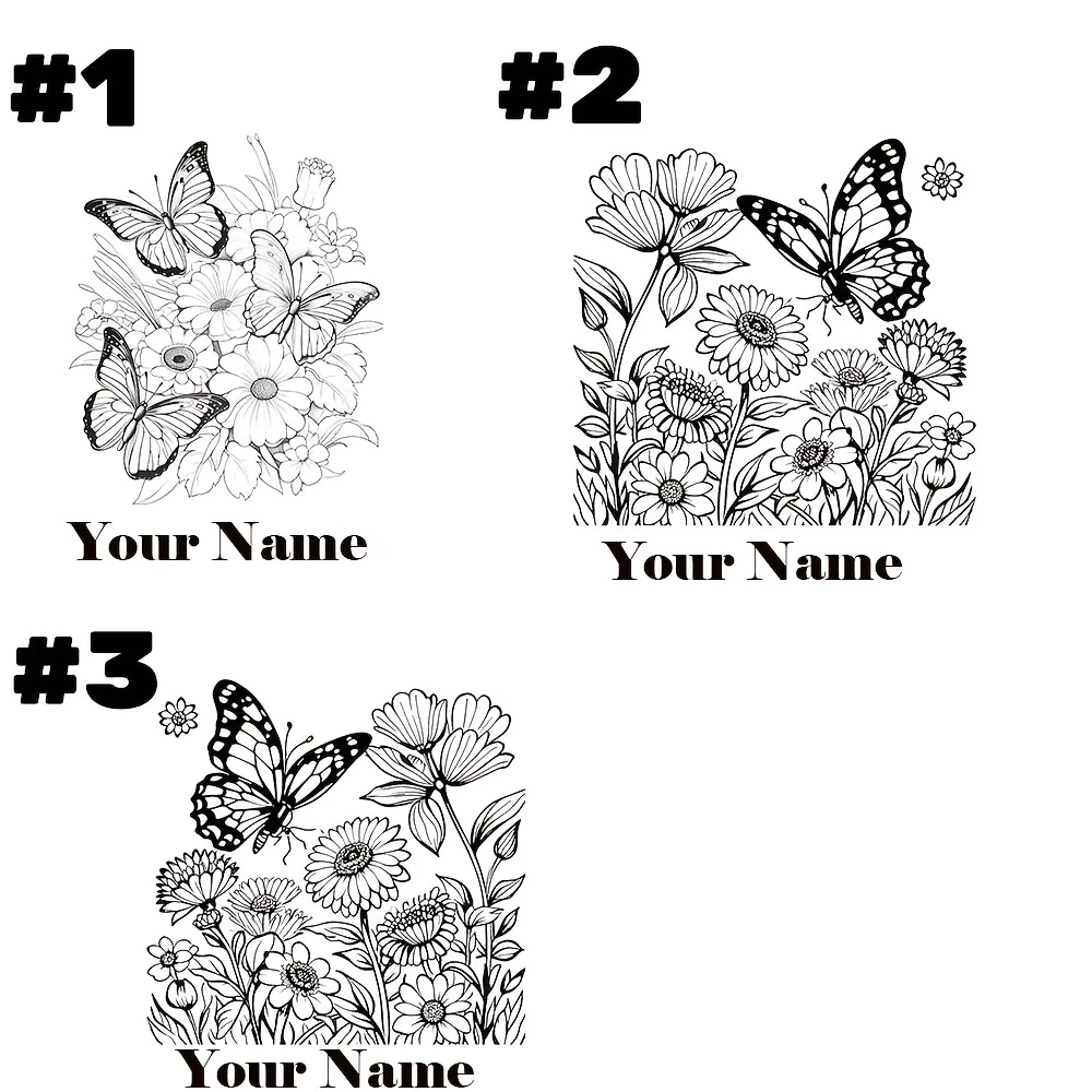 Personalized Elegant Floral Diary Notebook with Custom Name Personalization - Perfect