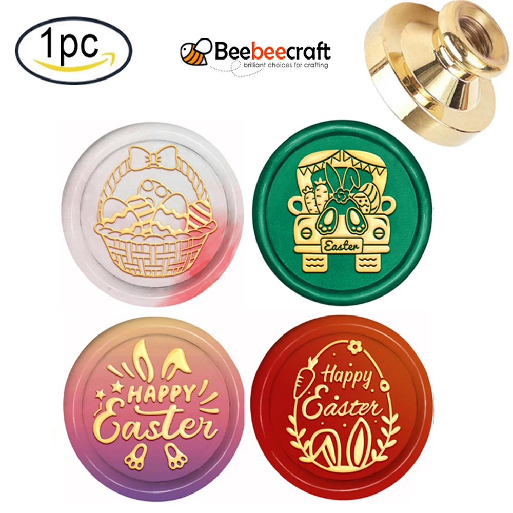 

1PC Easter rabbit Wax Seal Stamp Head Replacement Vintage Removable Brass Seal Head 30mm for Wedding Invitations Envelopes Gift