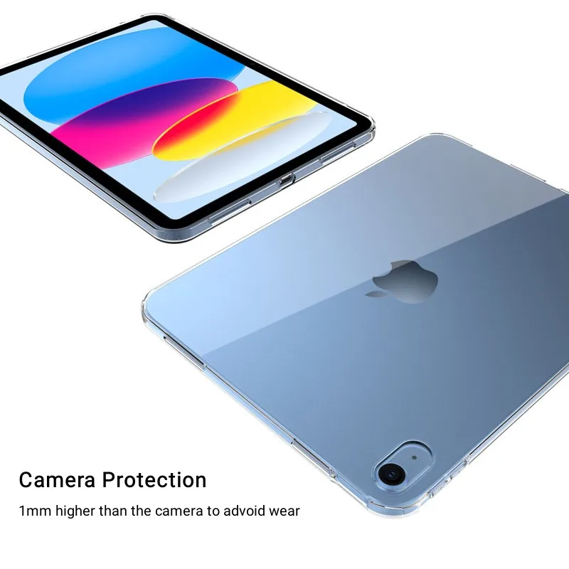 For iPad Pro 13 inches 2024 Case Ultra Thin Transparent Protective Case for iPad Air 13" 2024 Soft Silicone Cover Funda