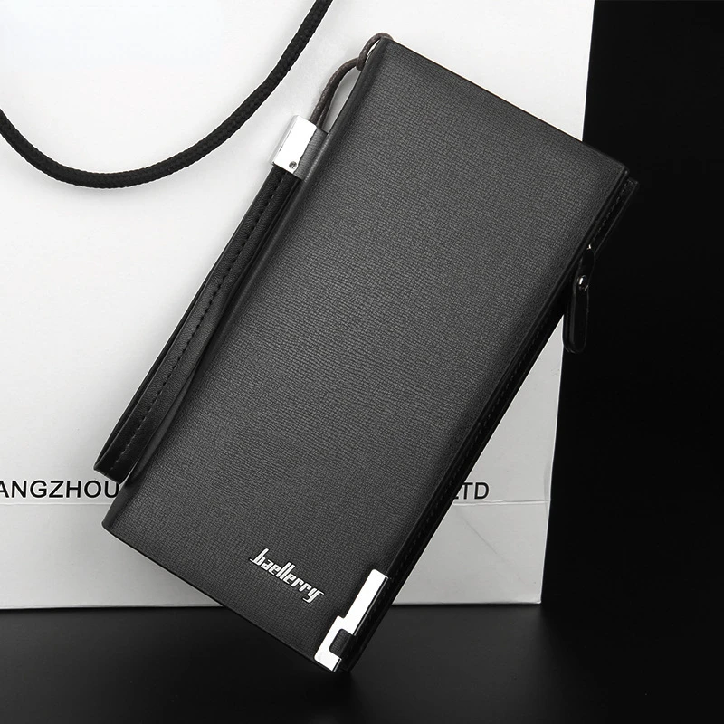 

New Men Wallets PU Leather Business Long Zipper Large Capacity Quality Male Purse with Card Holder Multi-function Wallet for Men