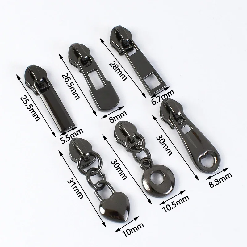 Description Picture 6 of item10/30Pcs Meetee 3# Nylon Zipper Puller Slider Zip Repair Kit Cursors Zippers Lock for Clothes Bag Zips Head Sewing Accessories