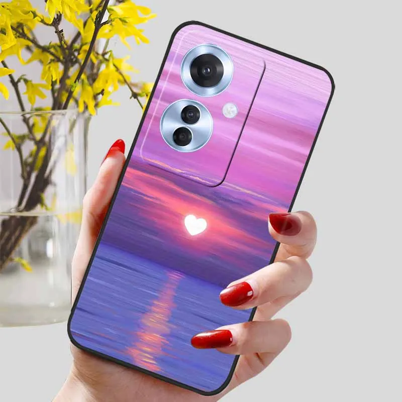 Black Marble Print Silicone Phone Cover - Fashionable Protective Shell and Soft TPU Case