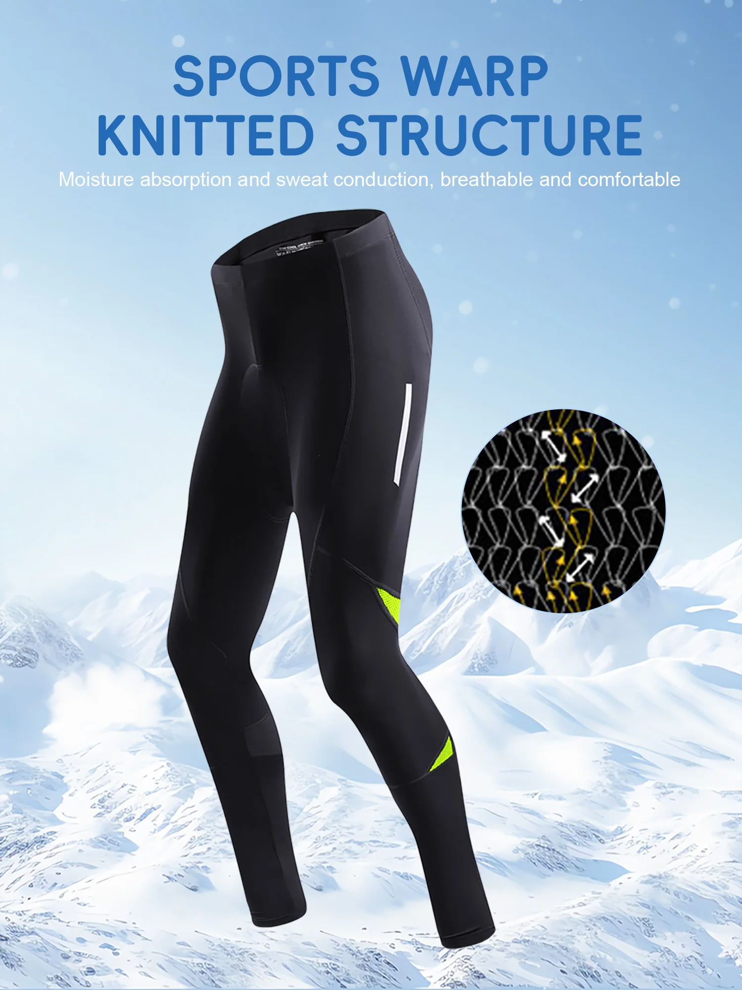 Mens Breathable Quick Dry Cycling Long Pants with Reflective Stripes for Safety and Comfort Riding Pants