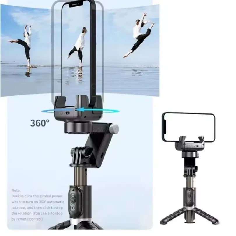 Phone stabilizer selfie stick VIKEFON 360 Degree Q18 Handheld Mobile Phone Stabilizer Selfie Stick Panoramic Shooting Anti-shake Live Broadcasting Light