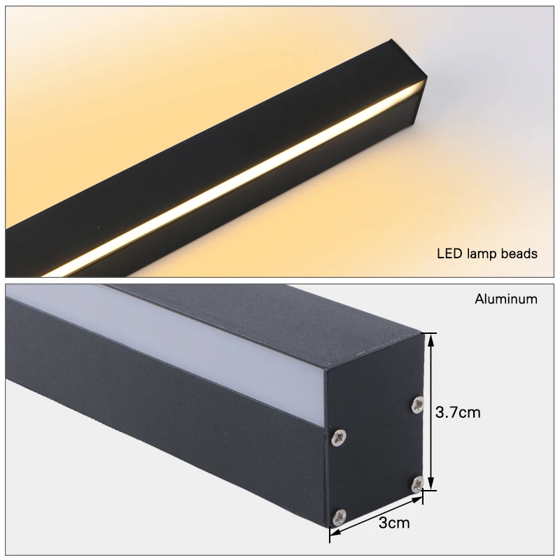 150cm LED Wall Lamp Long Strip Indoor Wall Lamp Aluminum Lamp Body Exquisite Home Decoration Living Room Bedroom Bedside Lights 6