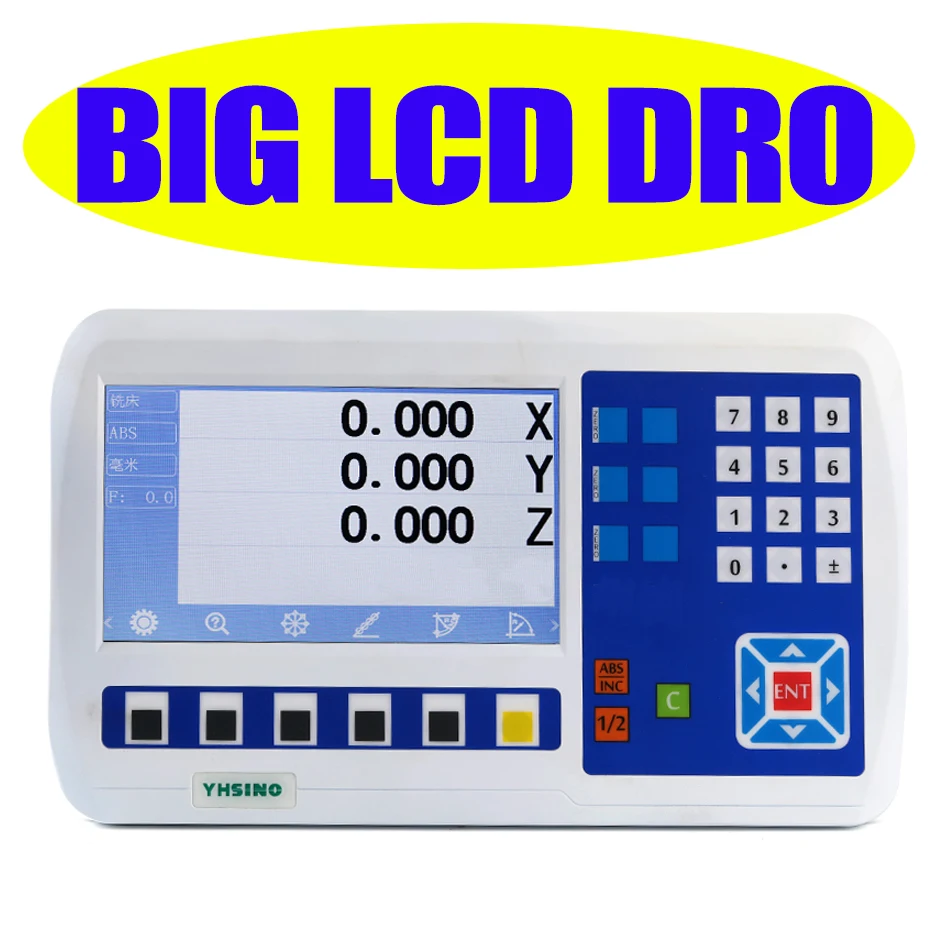 13 Language 2 3 4 5 Axis YH800 BIG LCD Dro Digital Readout Systems Display Set Kit for Lathe Mill CNC Machines YH800-3V YH800-4V