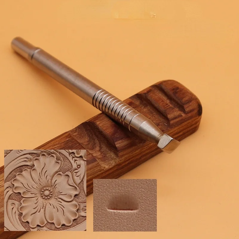 Leather Craft Stamps Carving Printing Tools Leather Carving Printing Tool Set Edge Knocking Vegetable Tanned Leather Craft Printer 4pcs/set