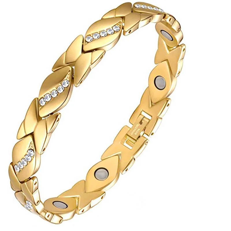 Braccialetti Magnetici In Rame Per Le Donne Artrite Sollievo Dal Dolore 3500 Gauss Magnet Therapy Per Tunnel Carpale 100 Puro Cristallo Di Rame