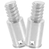 2 Pcs Handle Tips For Poles Adapter Mop Heads Push Broom Telescopic Stainless Steel Threaded End Extension Pala 1