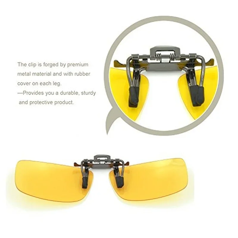 Polarized Sunglasses Night Vision Sunglasses Driving Glasses Polarized Sunglasses Clip Drive Sun Spectacles Yellow Night Vision Glasses Night Resin Lens Driving Eyeglasses