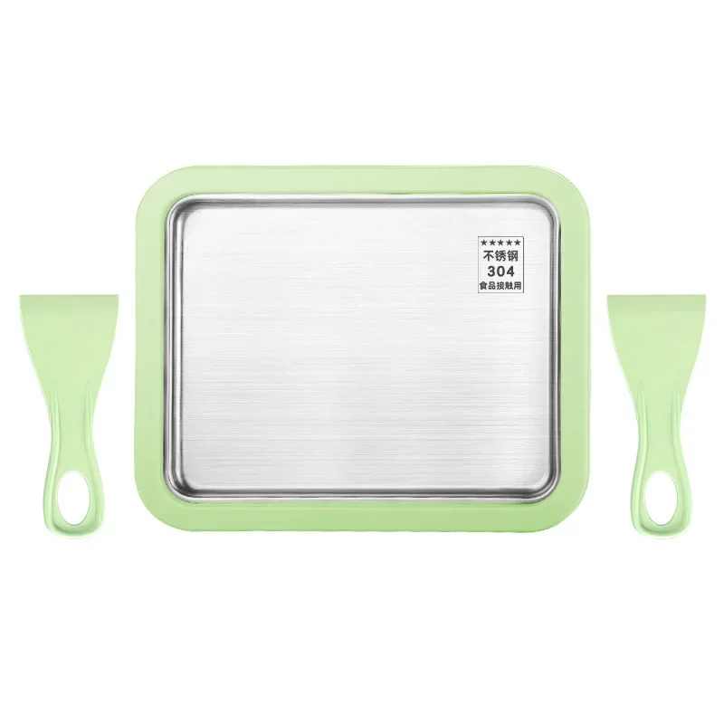 Home Ice Cream Maker DIY Non Electric Fried Machine Portable Kids High Quality Frying Pan