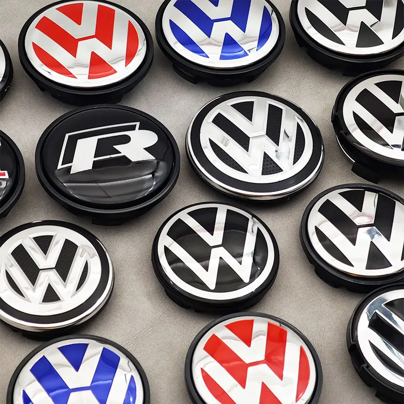 4pcs Car Wheel Center Rims Caps 56mm 63mm 65mm for Volkswagen VW Golf 4 5 6 7 R GTI Passat B5 B6 B7 CC Touran Tiguan