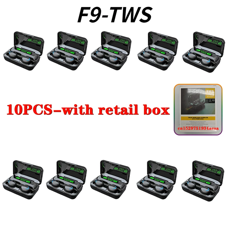 

F9 Wholesale 10pcs lot F9-5C TWS Headphones Bluetooth Earphones Wireless Headset