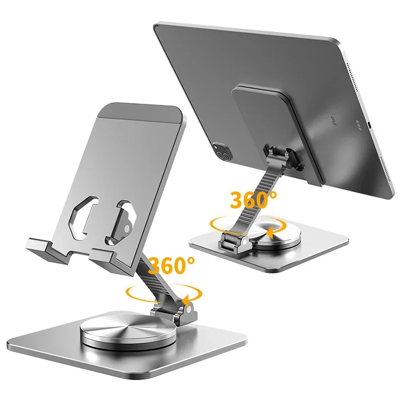 Tablet Stand 360 Rotation Adjustable Foldable Holders for iPad Phone Samsung Xiaomi Lenovo Huawei Tablet Bracket Support foldable tenor saxophone stand