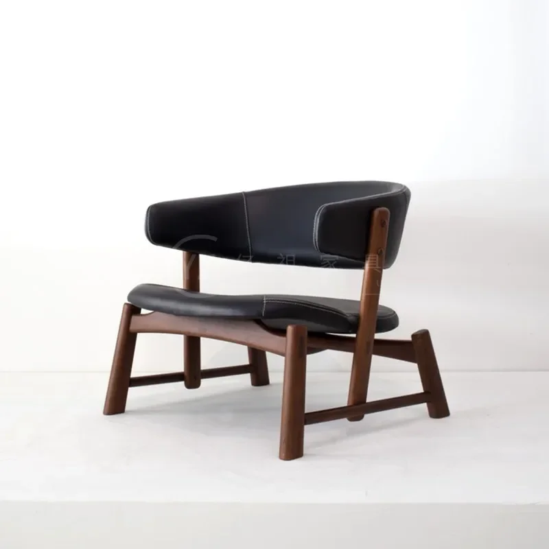 

XK Designer Creative Solid Wood Leather Art Couch B & Club Leisure Chair Conference