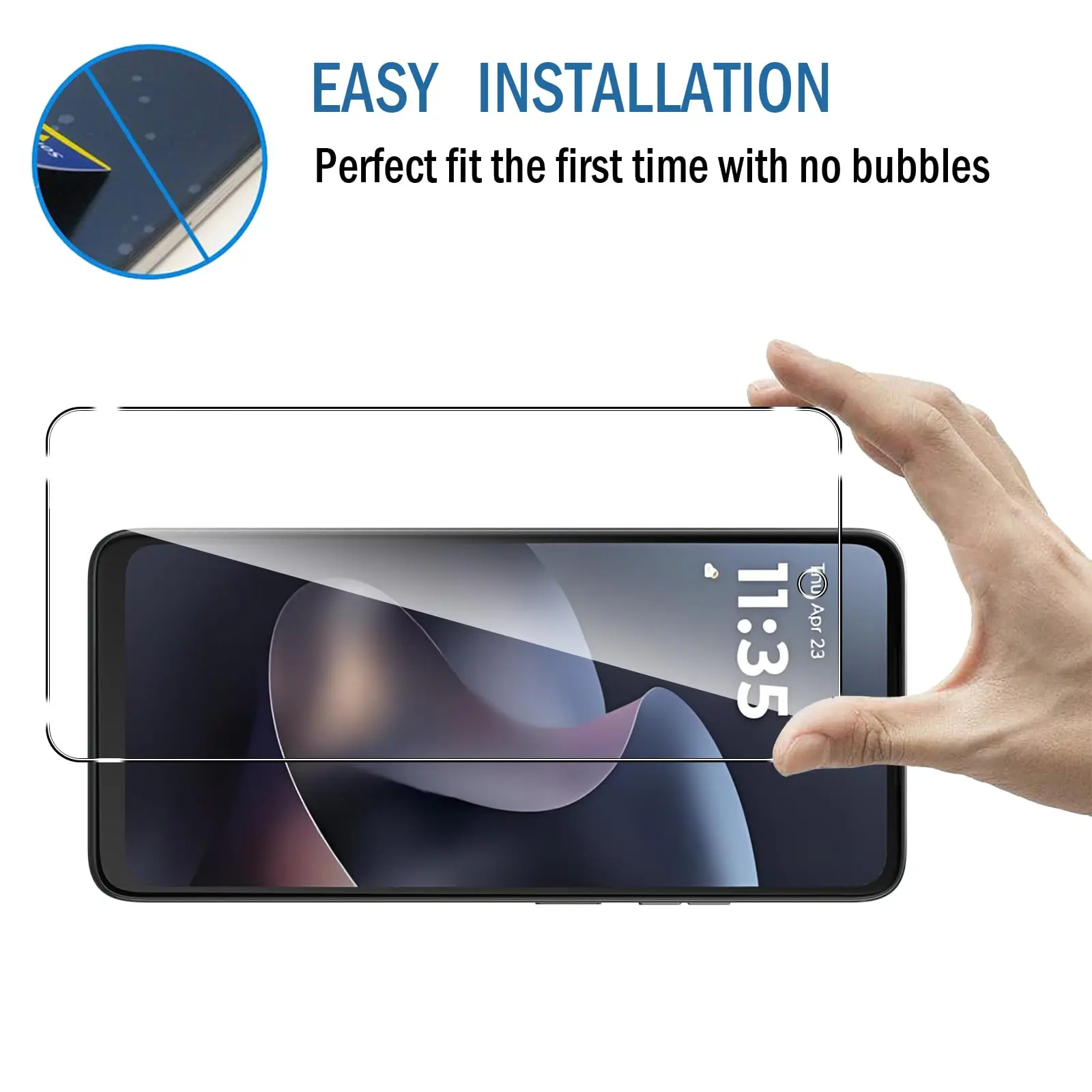 Ultra Clear HD Tempered Glass Screen Protector, 6.7-Inch, 9H Anti-Scratch, Case Friendly