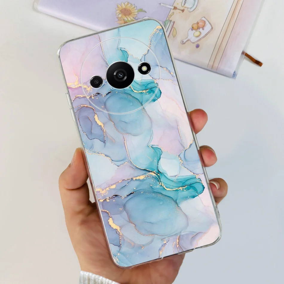 Elegant Printing Soft Silicone Clear TPU Slim Phone Case