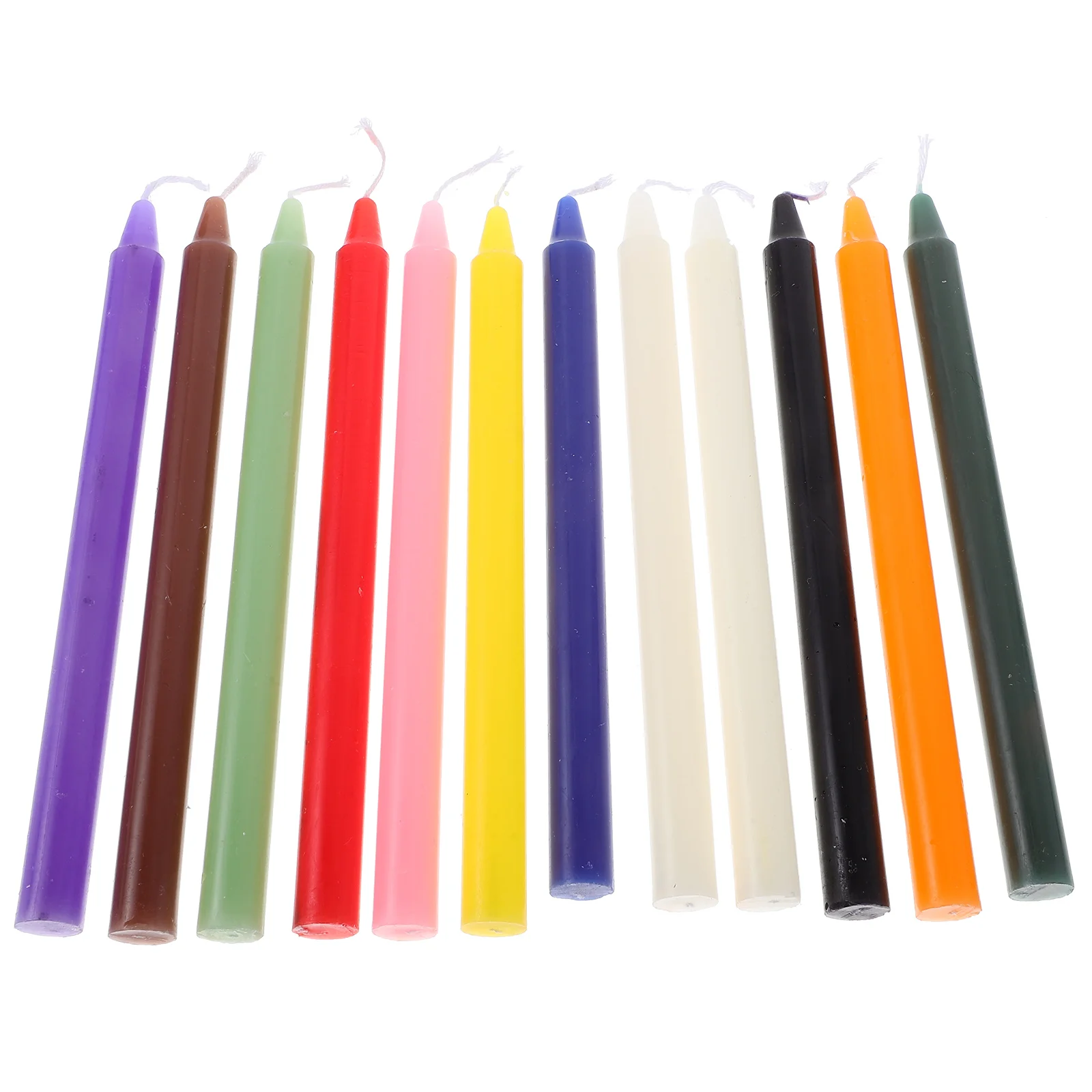 12PcsColoredCandlesDecorativeBulkCandlesWeddingFestivalRomantic