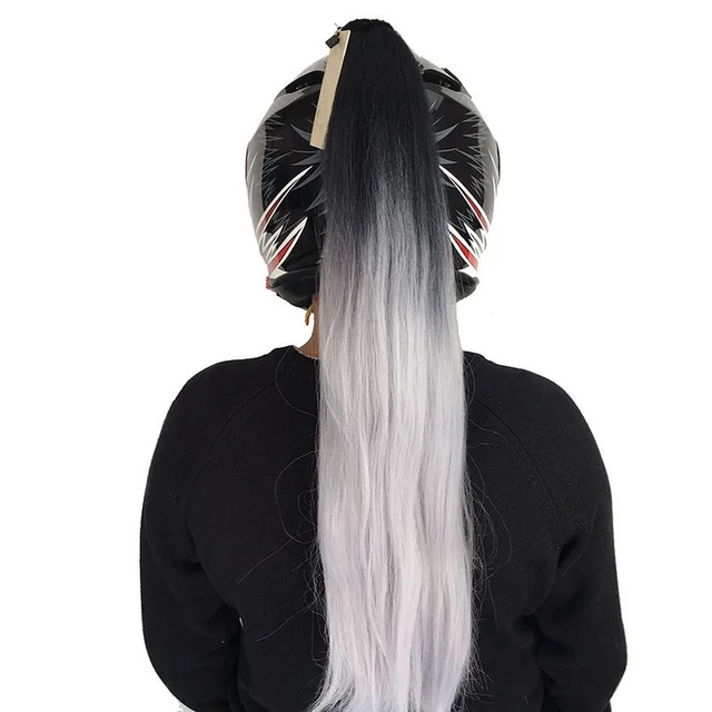 Colourful Helmet Ponytail 1