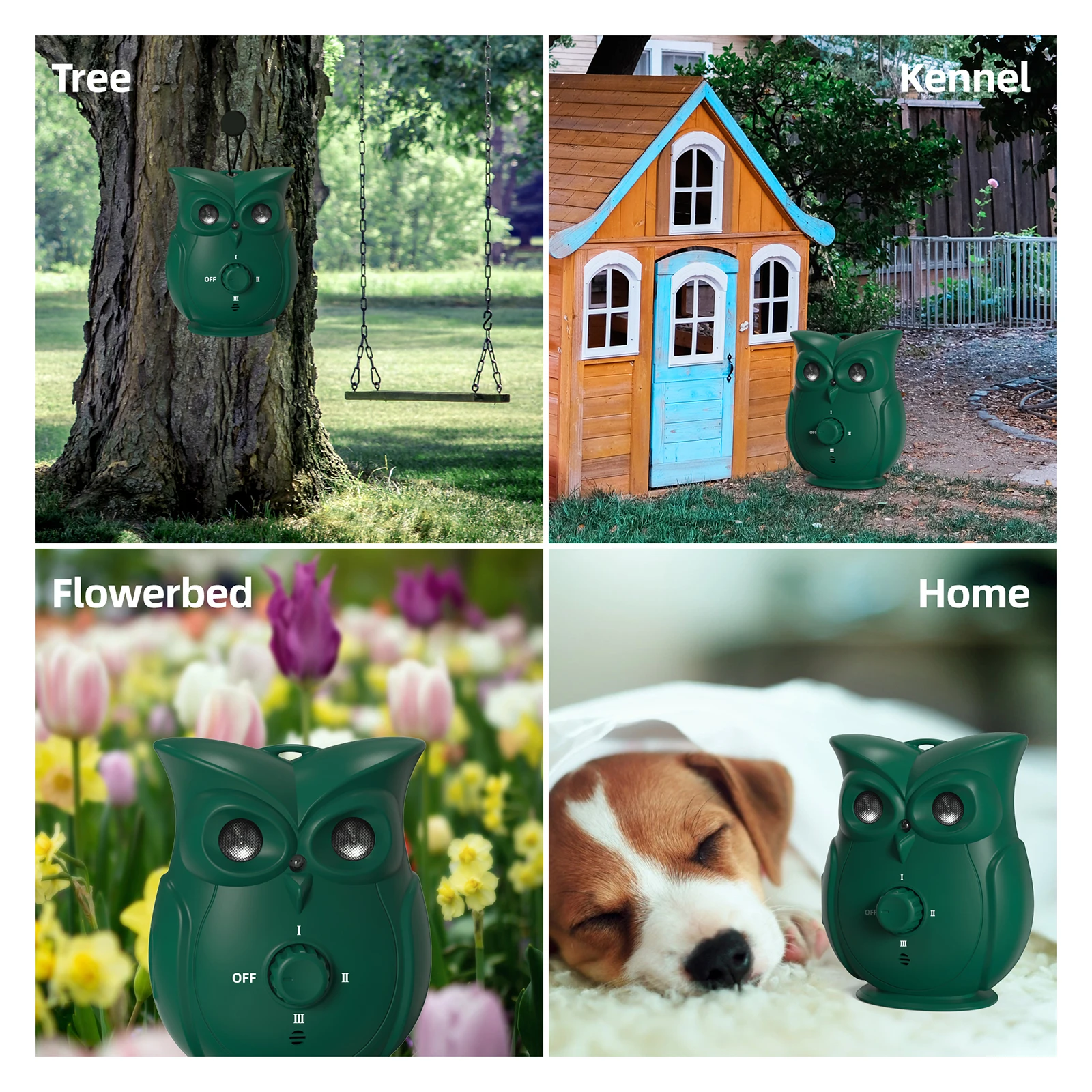 Dual Ultrasonic Dog Barking Control Device Outdoor Rechargeable Dog Barking Deterrent